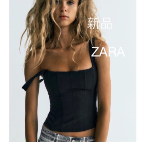 Zara Black Corset NWT - Picture 2 of 5